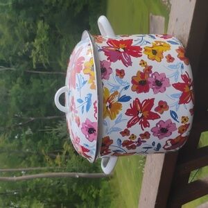 🌼 12 Qt ENAMEL Stock Pot Pioneer Woman "LOOK A LIKE "🌸